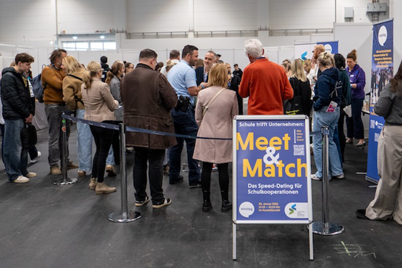 Vertreter: innen der Schulen und Unternehmen beim „Meet & Match“ auf der Einstieg Köln 2026 ©Einstieg | Jan Doré